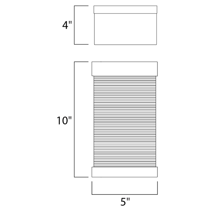 Maxim 55222 Stackhouse VX 1-lt 10" Tall LED Outdoor Wall Sconce