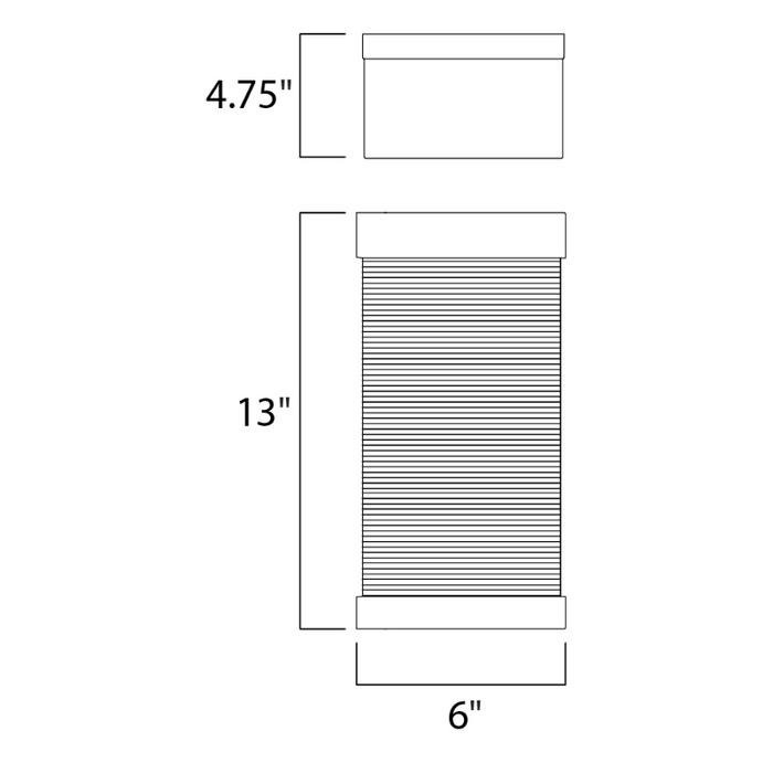Maxim 55224 Stackhouse VX 1-lt 13" Tall LED Outdoor Wall Sconce