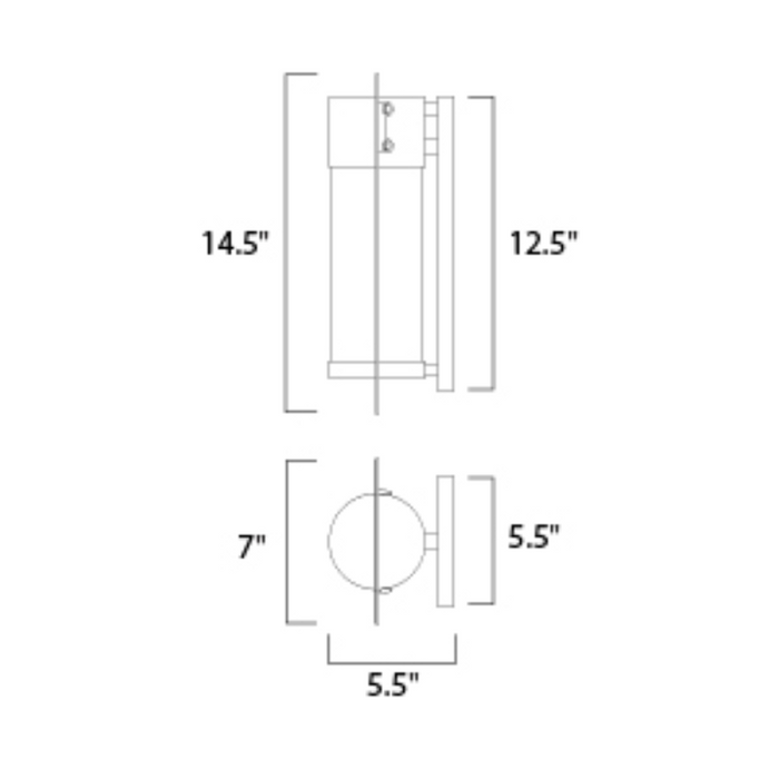Maxim 55892 Focus 1-lt 15" Tall LED Outdoor Wall Sconce