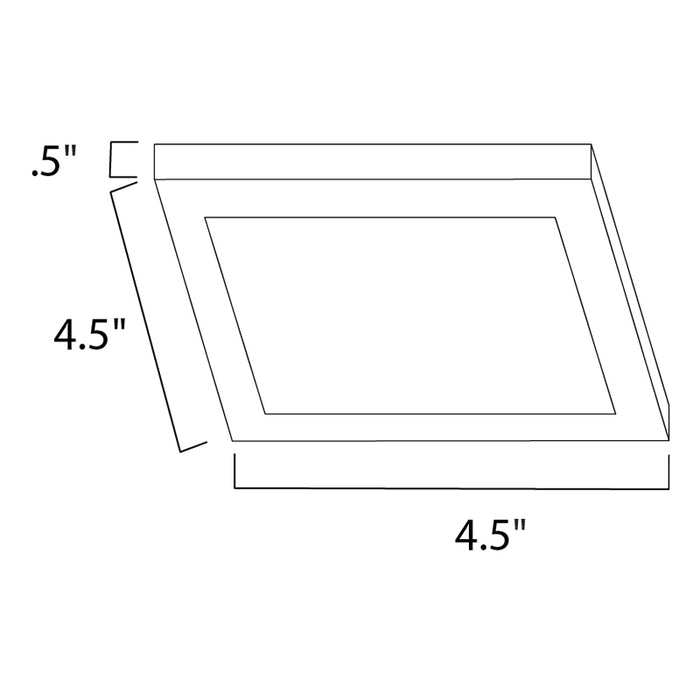 Maxim 57720 Wafer 5" 10W LED Square Flush Mount