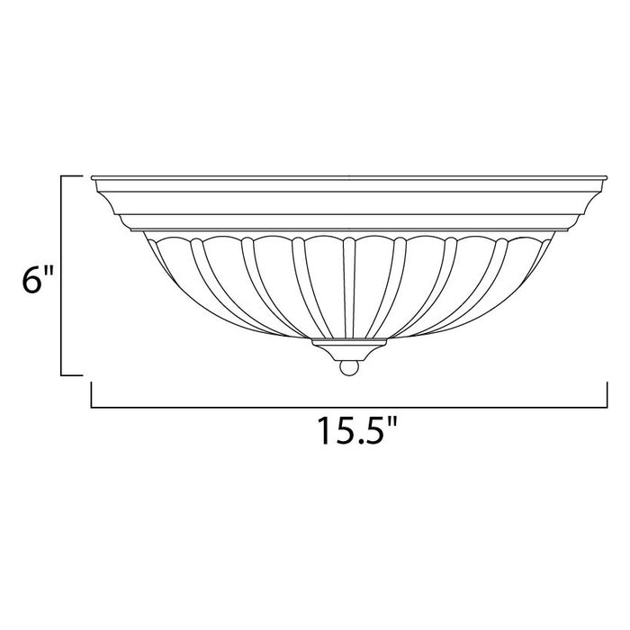 Maxim 5832 Essentials 3-lt 16" Flush Mount