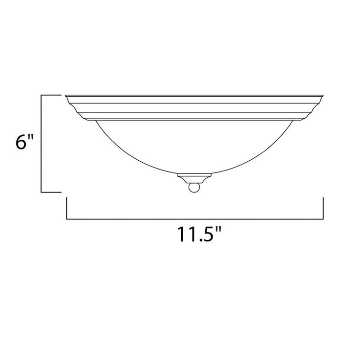 Maxim 5840 Essentials 1-lt 12" Flush Mount