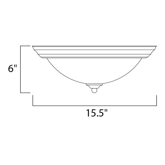 Maxim 5842 Essentials 3-lt 16" Flush Mount