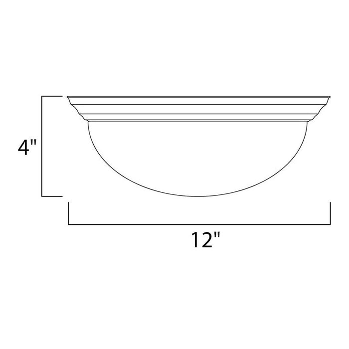 Maxim 5850 Essentials 1-lt 12" Flush Mount