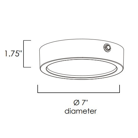 Maxim 58784 Wafer 7" RD LED Surface Mount Emergency Back Up