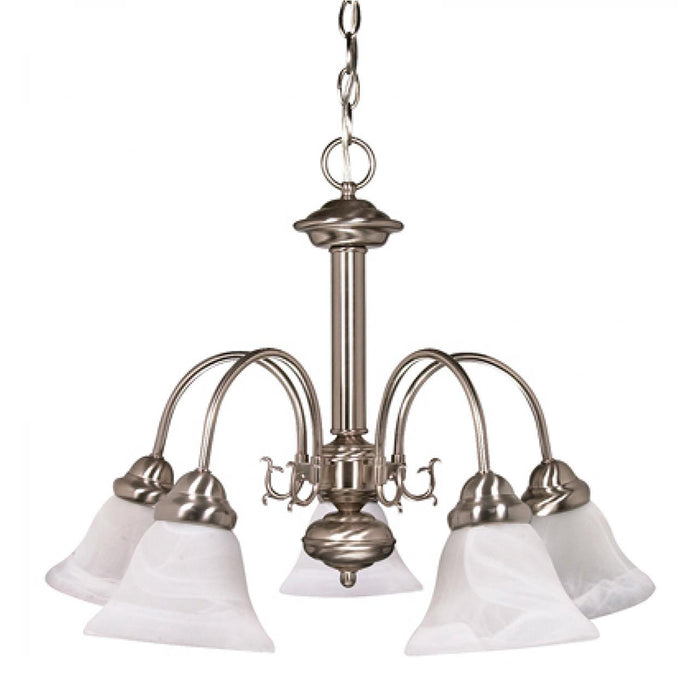 Nuvo Ballerina 5-lt 24" Chandelier, Alabaster Glass