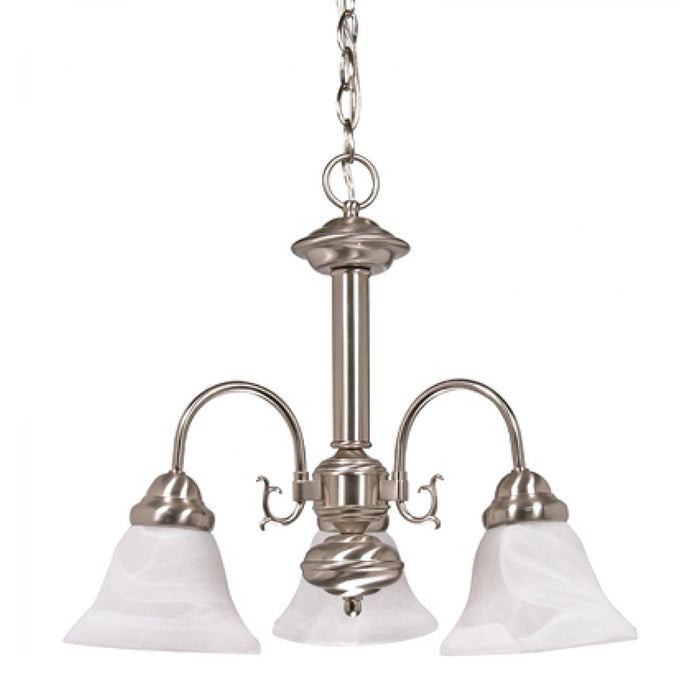 Nuvo Ballerina 3-lt 20" Chandelier, Alabaster Glass