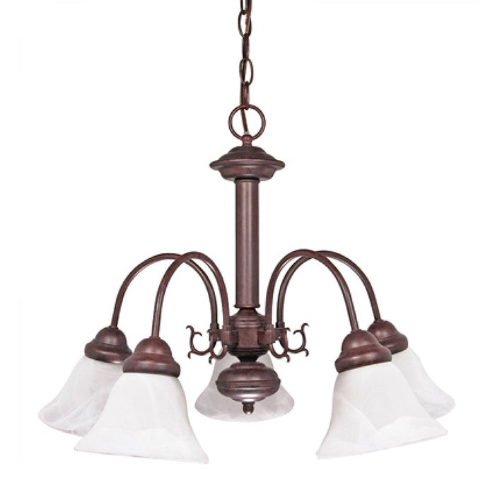 Nuvo Ballerina 5-lt 24" Chandelier, Alabaster Glass