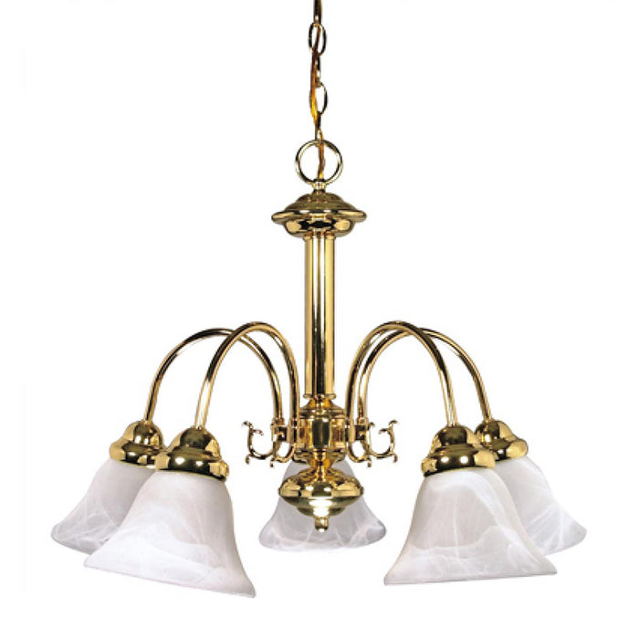 Nuvo Ballerina 5-lt 24" Chandelier, Alabaster Glass