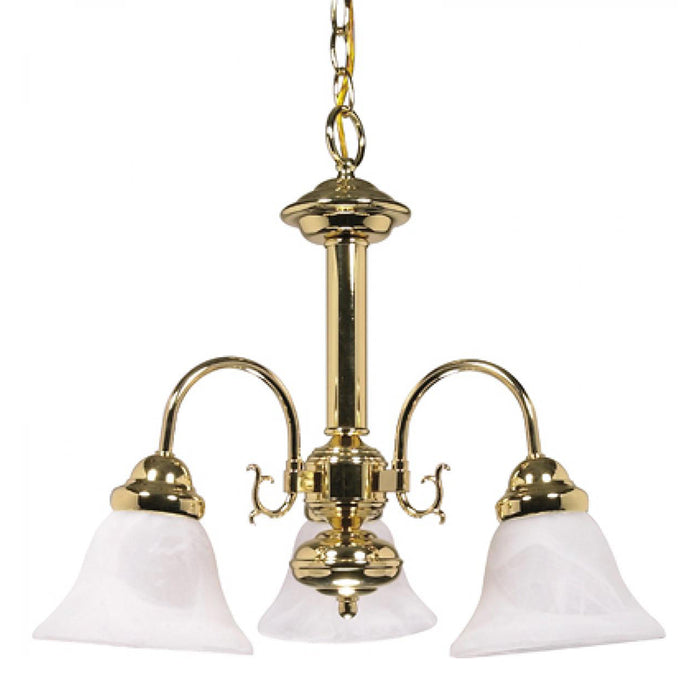 Nuvo Ballerina 3-lt 20" Chandelier, Alabaster Glass