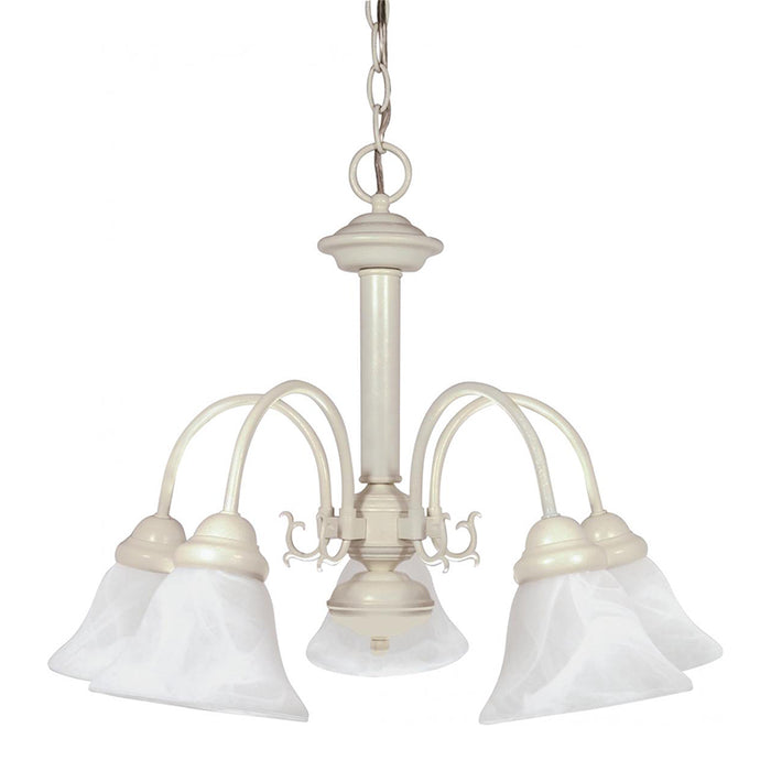Nuvo Ballerina 5-lt 24" Chandelier, Alabaster Glass