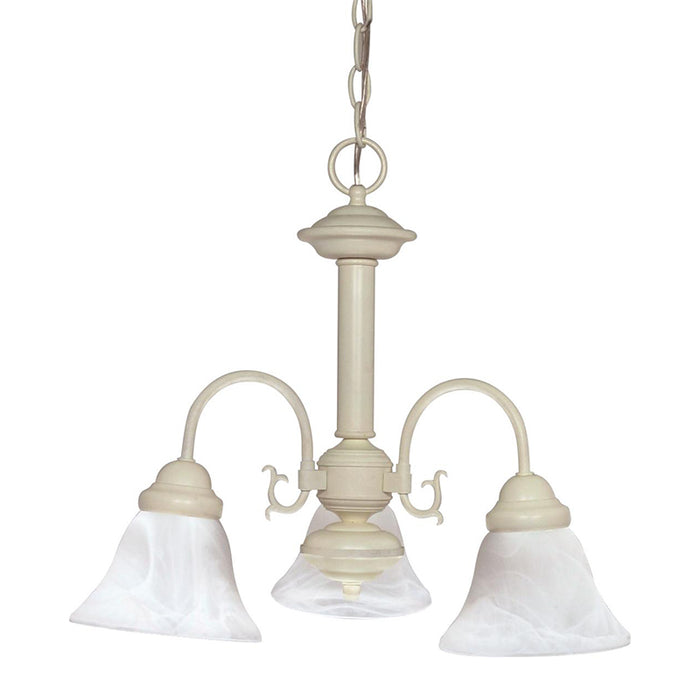 Nuvo Ballerina 3-lt 20" Chandelier, Alabaster Glass