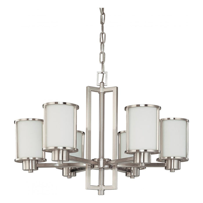 Nuvo 60-2853 Odeon 6-lt 28" Convertible Chandelier