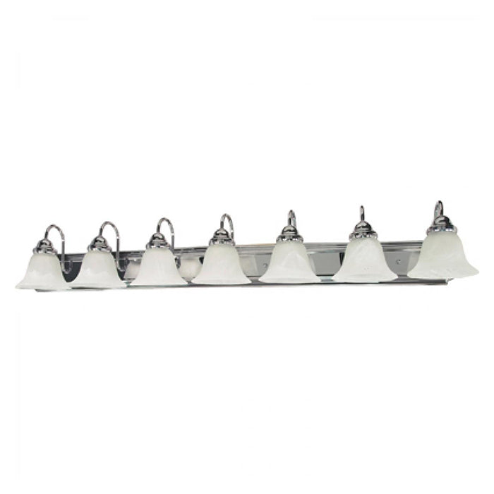 Nuvo Ballerina 7-lt 48" Vanity Light, Alabaster Glass