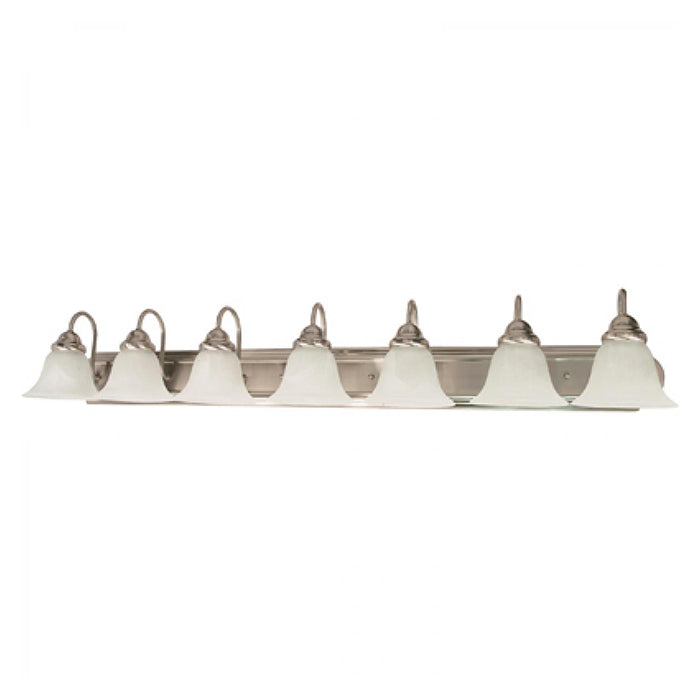 Nuvo Ballerina 7-lt 48" Vanity Light, Alabaster Glass