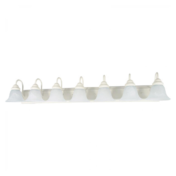 Nuvo Ballerina 7-lt 48" Vanity Light, Alabaster Glass