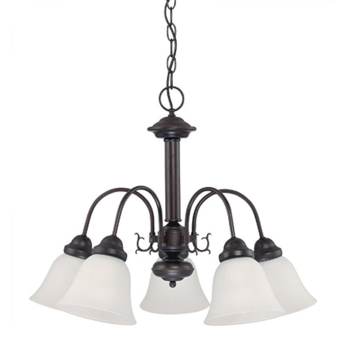Nuvo Ballerina 5-lt 24" Chandelier, Frosted Glass