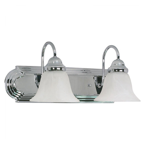 Nuvo Ballerina 2-lt 18" Vanity Light, Alabaster Glass
