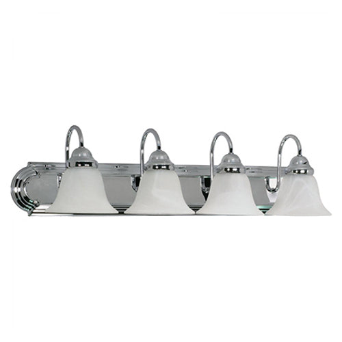 Nuvo Ballerina 4-lt 30" Vanity Light, Alabaster Glass