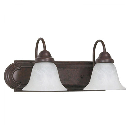 Nuvo Ballerina 2-lt 18" Vanity Light, Alabaster Glass