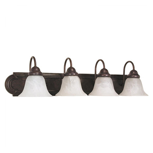 Nuvo Ballerina 4-lt 30" Vanity Light, Alabaster Glass