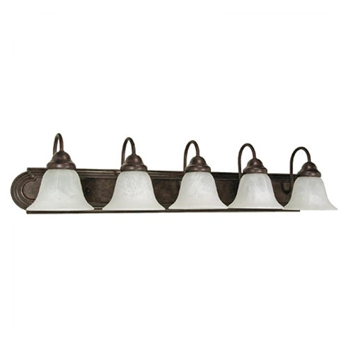 Nuvo Ballerina 5-lt 36" Vanity Light, Alabaster Glass