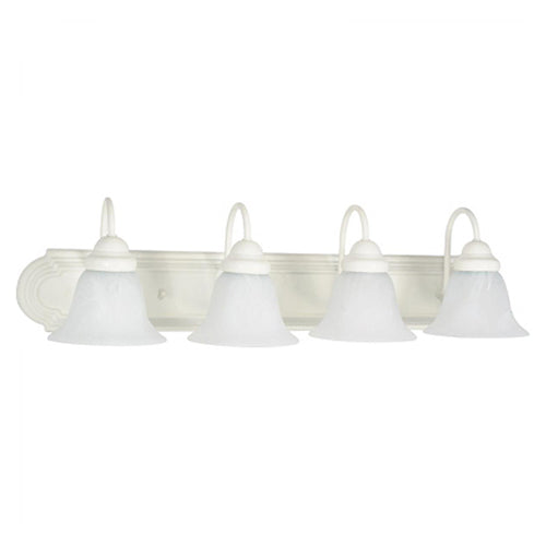 Nuvo Ballerina 4-lt 30" Vanity Light, Alabaster Glass