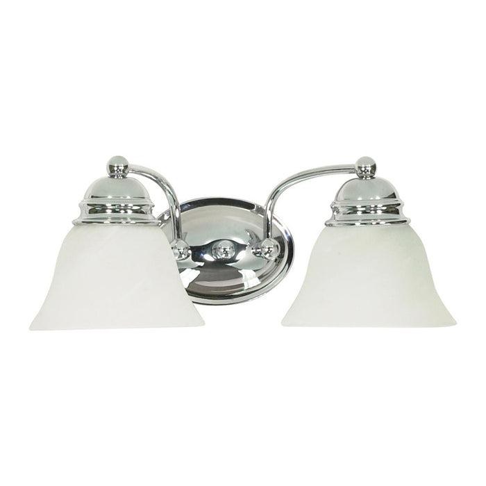 Nuvo Empire 2-lt 15" Vanity Light, Alabaster Glass