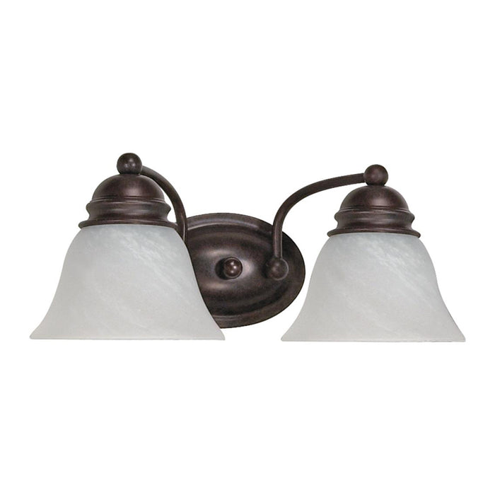 Nuvo Empire 2-lt 15" Vanity Light, Alabaster Glass