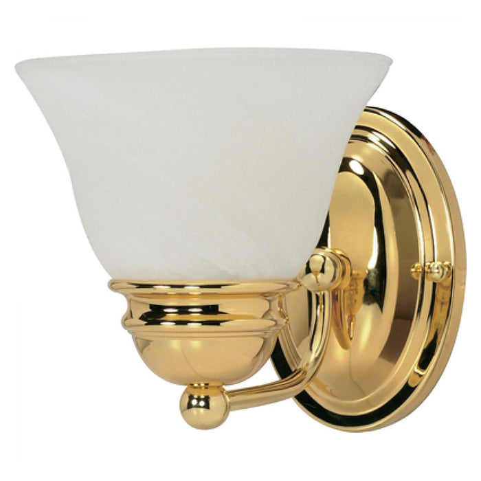 Nuvo Empire 1-lt 6" Vanity Light, Alabaster Glass