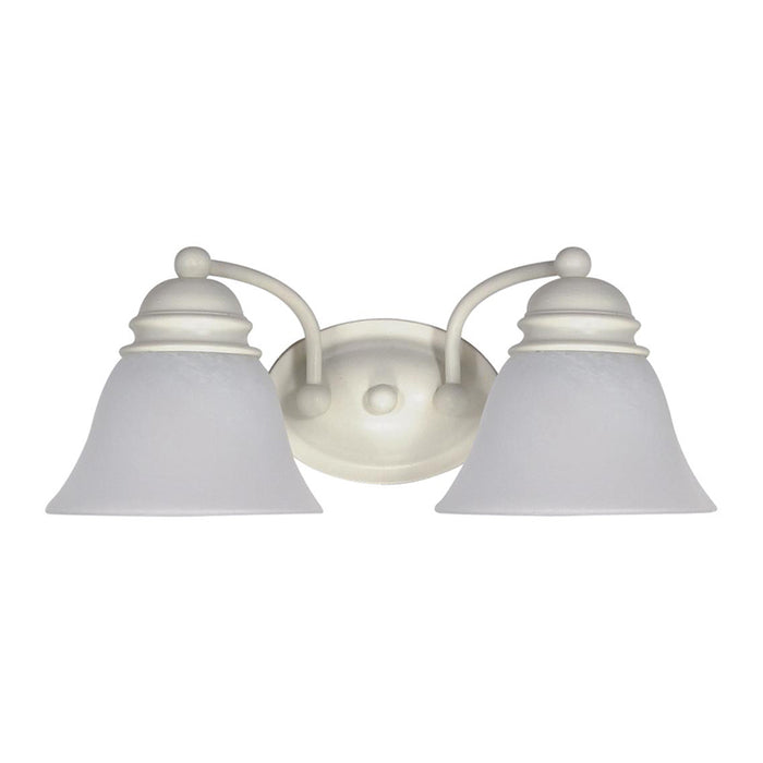 Nuvo Empire 2-lt 15" Vanity Light, Alabaster Glass