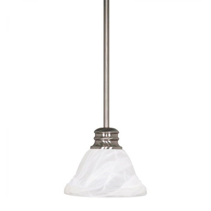 Nuvo Empire 1-lt 7" Pendant, Alabaster Glass
