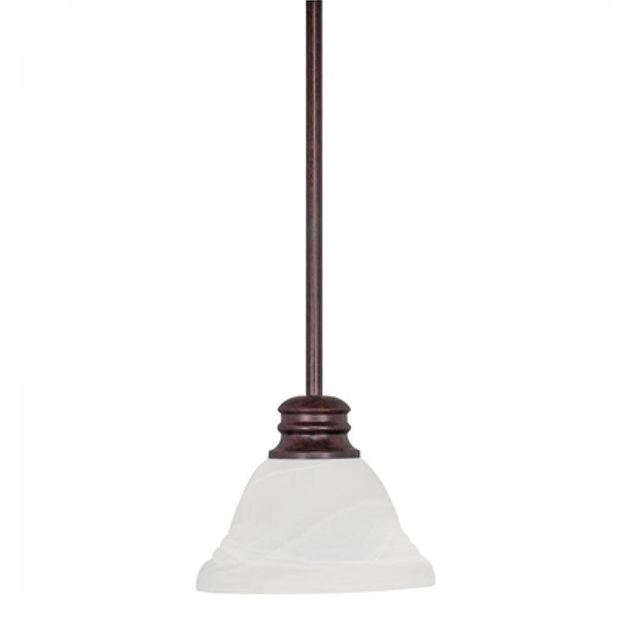 Nuvo Empire 1-lt 7" Pendant, Alabaster Glass