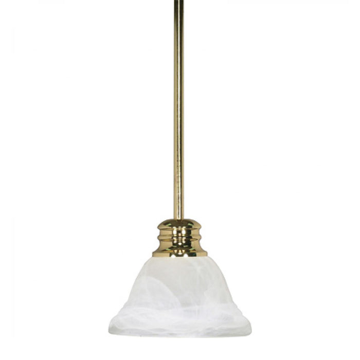 Nuvo Empire 1-lt 7" Pendant, Alabaster Glass