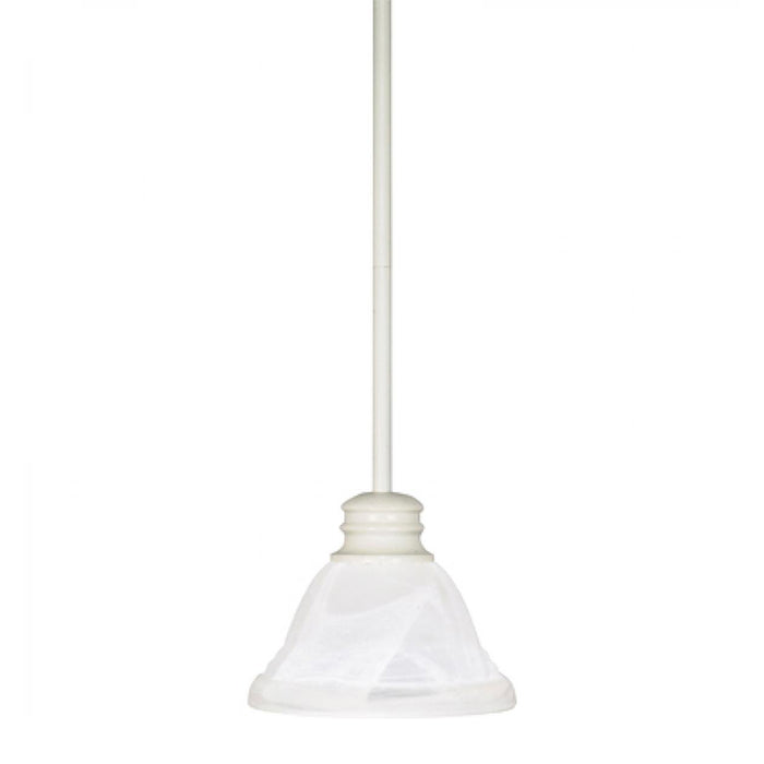 Nuvo Empire 1-lt 7" Pendant, Alabaster Glass