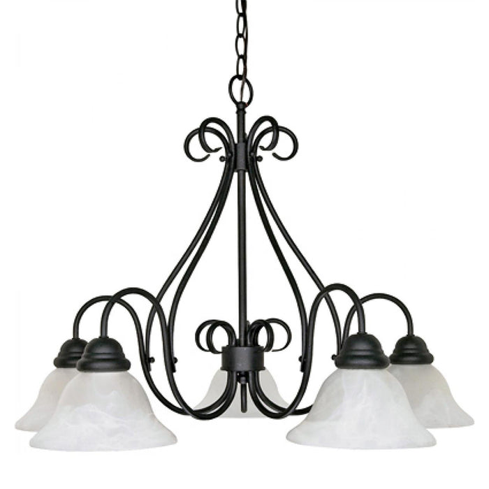Nuvo 60-381 Castillo 5-lt 28" Chandelier - Arm Down
