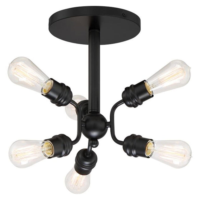 Nuvo Faraday 6-lt 17" Semi Flush