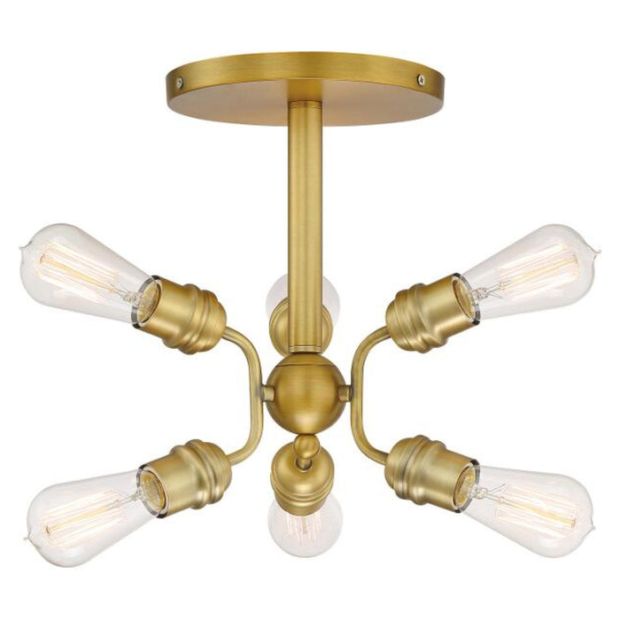Nuvo Faraday 6-lt 17" Semi Flush