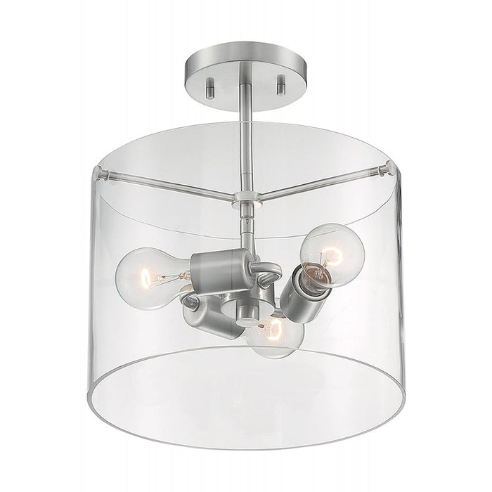 Nuvo Sommerset 3-lt 12" Semi Flush