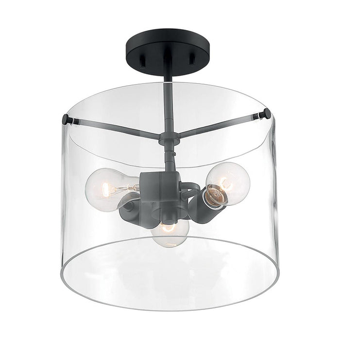 Nuvo Sommerset 3-lt 12" Semi Flush