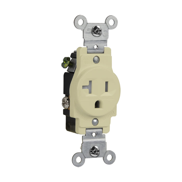 Enerlites 61200-TR Commercial Grade 20A Tamper-Resistant Single Receptacle, 10-Pack