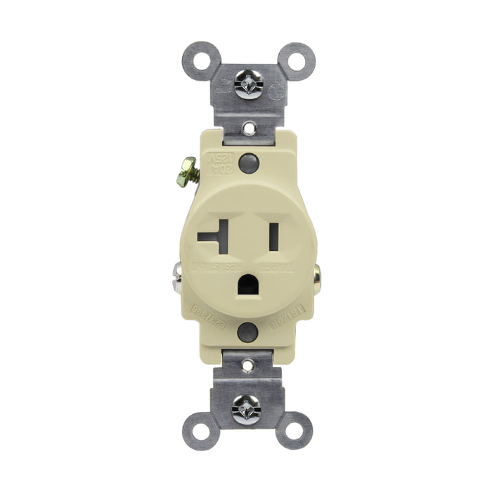 Enerlites 61200-TR Commercial Grade 20A Tamper-Resistant Single Receptacle, 10-Pack
