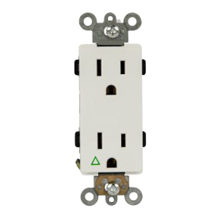 Enerlites 61500-IG Isolated Ground Decorator Duplex Receptacle, 10-Pack