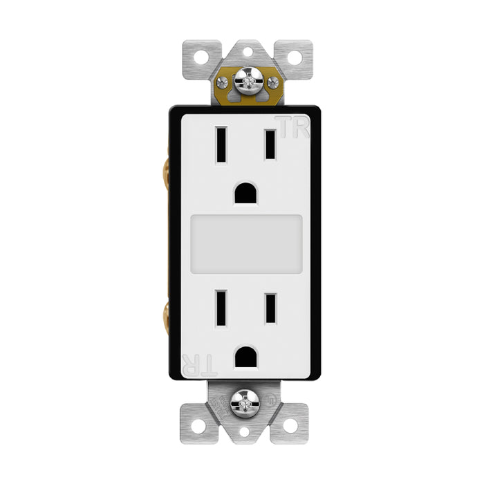 Enerlites 61501-TRGL Residential Grade Decorator TR Receptacle with Guide Light, 10-Pack