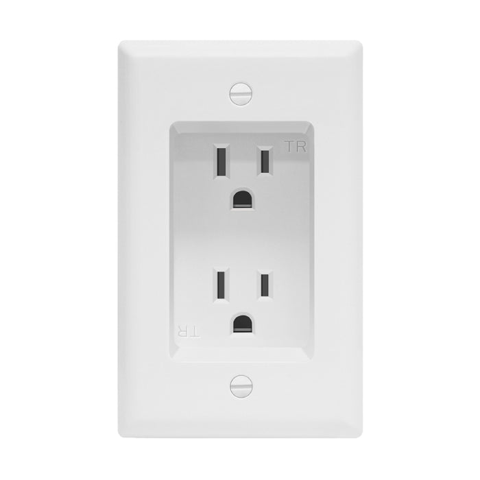 Enerlites 61501-TRRP Recessed Duplex Receptacle, 10-Pack