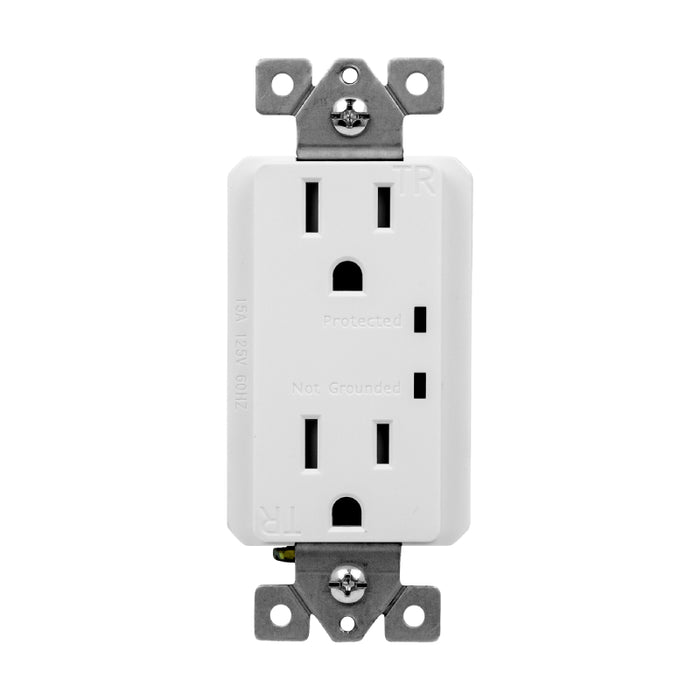 Enerlites 61501-TRSS 15 Amp Decorator Tamper-Resistant Receptacle with Surge Suppressor