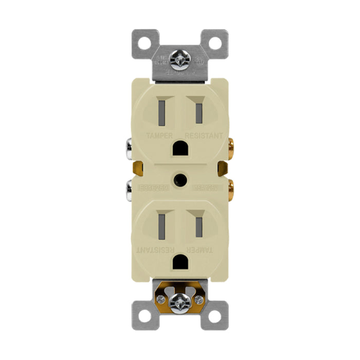 Enerlites 61580-TR Residential Grade 15A Tamper-Resistant Duplex Receptacle, 10-Pack