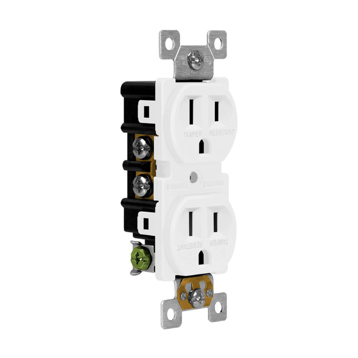 Enerlites 61580-TR Residential Grade 15A Tamper-Resistant Duplex Receptacle, 10-Pack