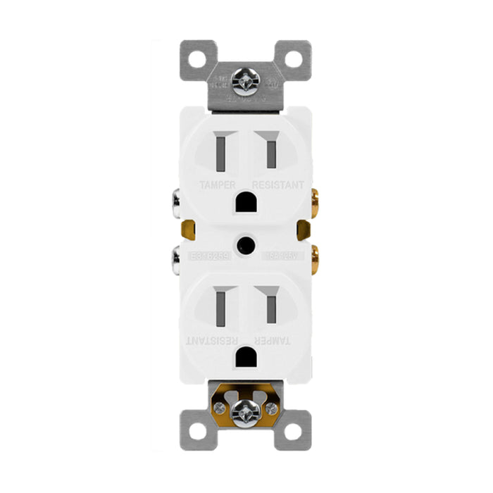 Enerlites 61580-TR Residential Grade 15A Tamper-Resistant Duplex Receptacle, 10-Pack