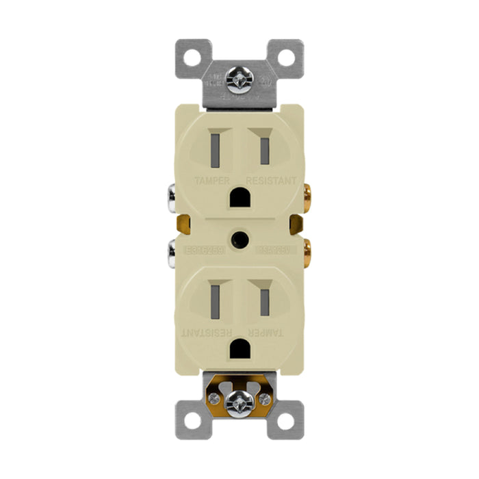 Enerlites 61580 Residential Grade 15A Self-Grounding Duplex Receptacle, 10-Pack